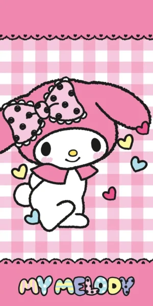 Hello Kitty handdoek roze 70 x 140 cm - Roze - 70 x 140 cm - 100% Polyester