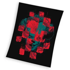 IT plaid 150 x 200 cm Zwart / Rood - Multicolor - 150 x 200 cm - 100% Polyester