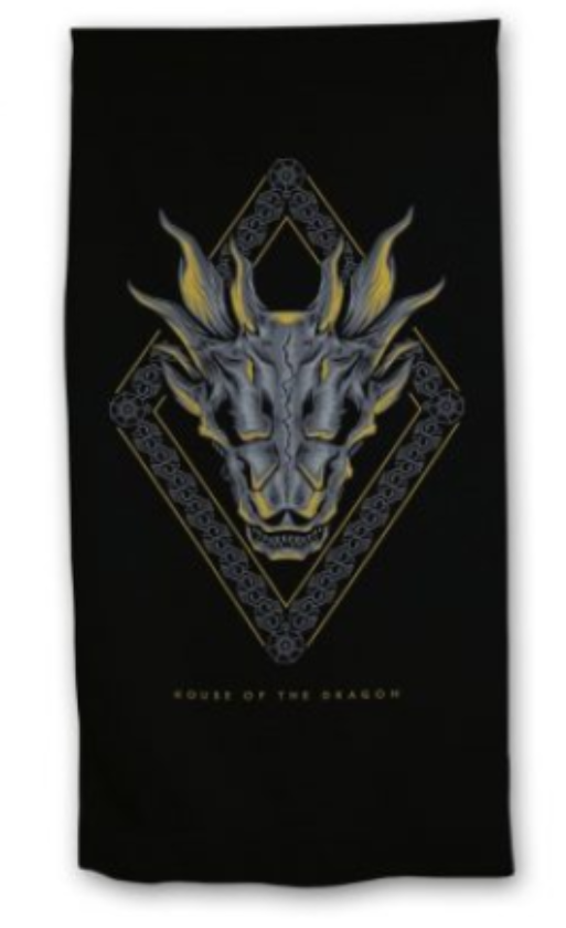 House of dragons strandlaken 70 x 140 cm - Zwart - 70 x 140 cm - 100% Polyester