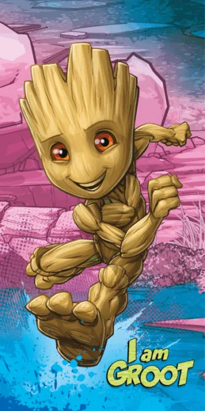 I am Groot strandlaken 70 x 140 cm - Multicolor - 70 x 140 cm - 100% katoen