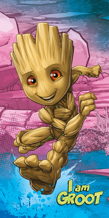 I am Groot strandlaken 70 x 140 cm - Multicolor - 70 x 140 cm - 100% katoen