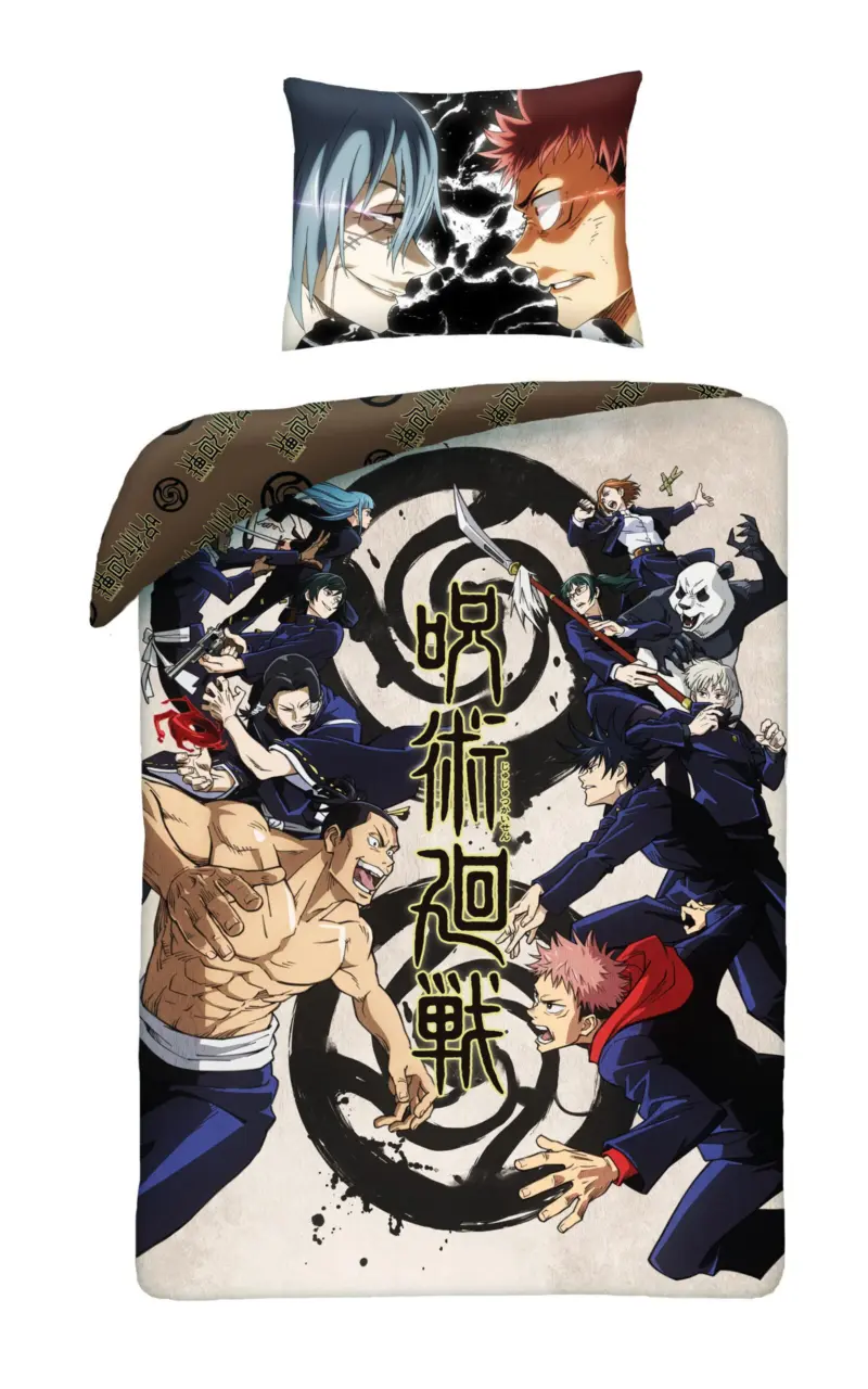 Jujutsu Kaisen dekbedovertrek 呪術廻戦fj - Multicolor - 140 x 200 cm - 100% Polyester