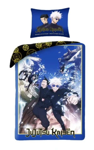Jujutsu Kaisen dekbedovertrek Ice - Blauw - 140 x 200 cm - 100% Polyester