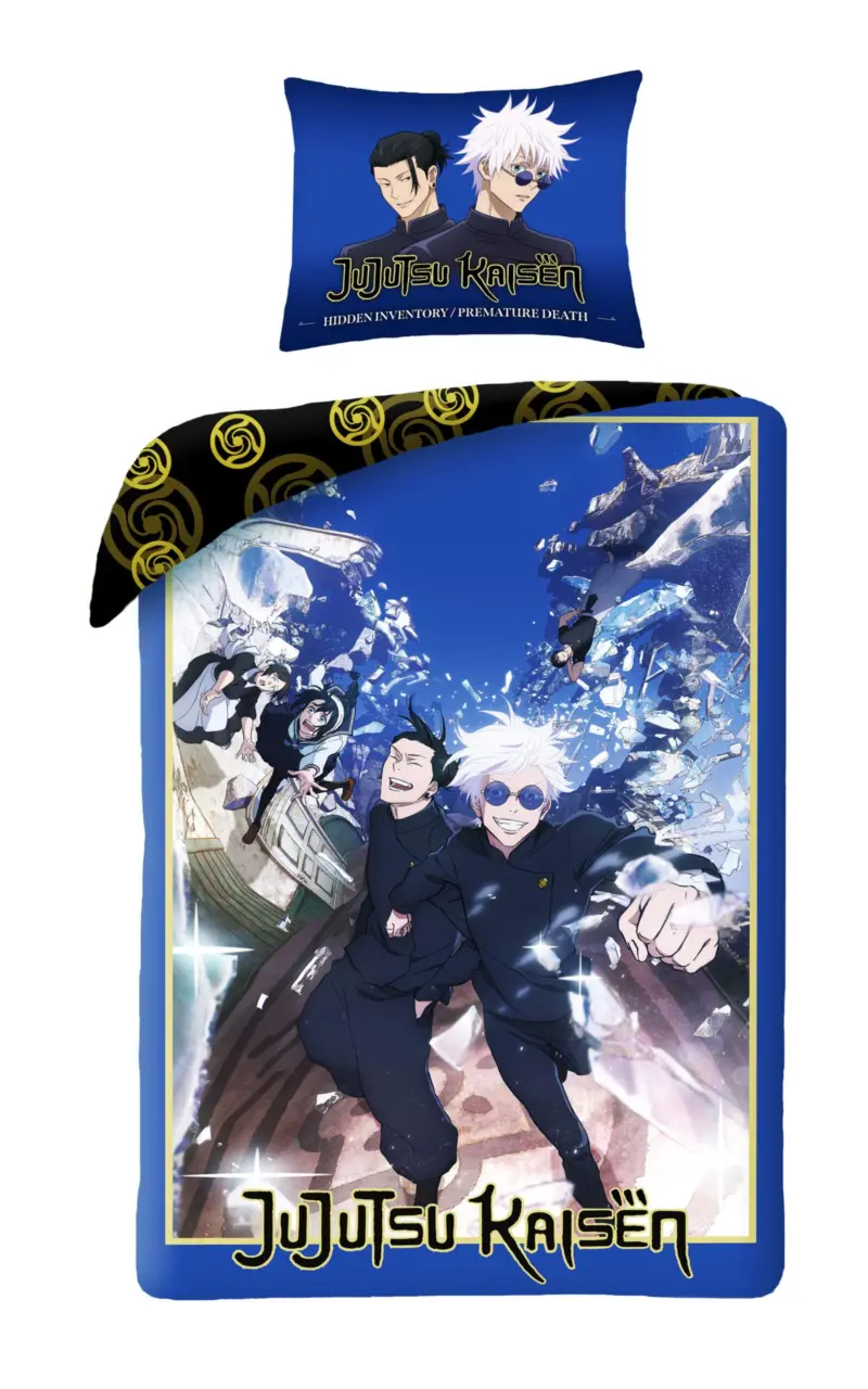 Jujutsu Kaisen dekbedovertrek Ice - Blauw - 140 x 200 cm - 100% Polyester