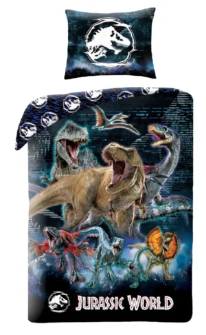 Jurassic World dekbedovertrek Dino's 140 x 200 cm - Multicolor - 140 x 200 cm - 100% katoen
