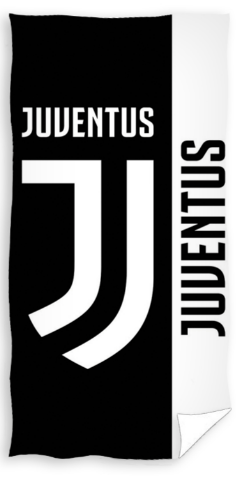 Juventus strandlaken wit zwart 70 x 140cm - Zwart/Wit - 70 x 140 cm - 100% katoen