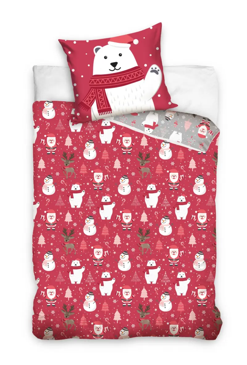 Sweet Home dekbedovertrek Christmas Icons 140 x 200 cm - Rood - 140 x 200 cm - 100% katoen