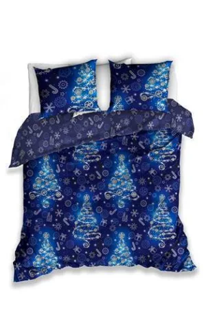 Sweet Home dekbedovertrek kerstboom met lampjes 200 x 220 cm - Multicolor - 200 x 220 cm - 100% katoen