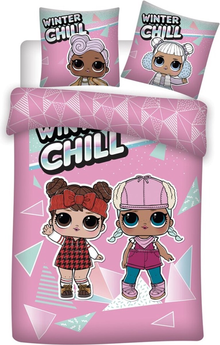 L.O.L Surprise dekbedovertrek Winter Chill 140 x 200 cm - Roze - 140 x 200 cm - 100% katoen