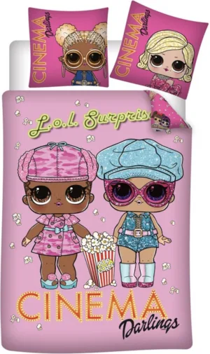 L.O.L Surprise dekbedovertrek Cinema Darlings 140 x 200 cm - Roze - 140 x 200 cm - 100% Polyester