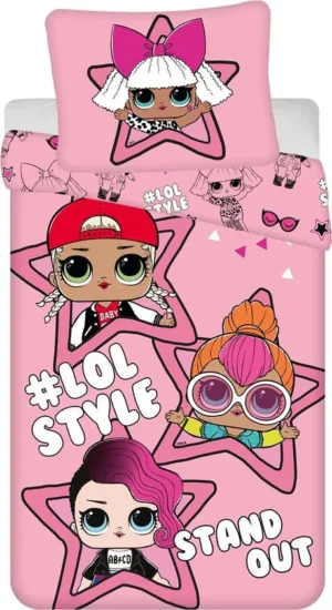 L.O.L Surprise dekbedovertrek Stand Out - Roze - 140 x 200 cm - 100% katoen