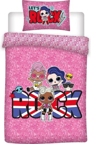 L.O.L Surprise dekbedovertrek Rock 140 x 200 cm - Roze - 140 x 200 cm - 100% katoen