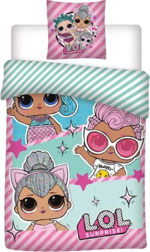 L.O.L Surprise dekbedovertrek 140 x 200 cm - Roze - 140 x 200 cm - 100% katoen