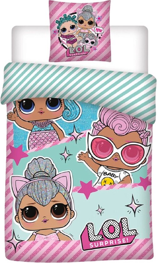 L.O.L Surprise dekbedovertrek 140 x 200 cm - Roze - 140 x 200 cm - 100% katoen