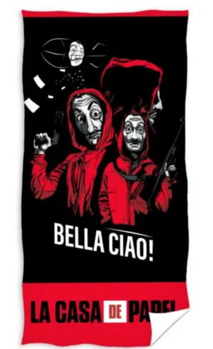 La Casa de Papel strandlaken 70 x 140 cm - Multicolor - 70 x 140 cm - 100% katoen