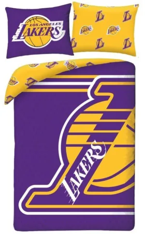 LA Lakers dekbedovertrek 140 x 200 cm - Multicolor - 140 x 200 cm - 100% Polyester - kussensloop 70 x 90 cm
