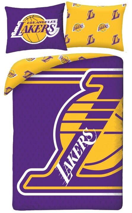 LA Lakers dekbedovertrek 140 x 200 cm - Multicolor - 140 x 200 cm - 100% Polyester - kussensloop 70 x 90 cm