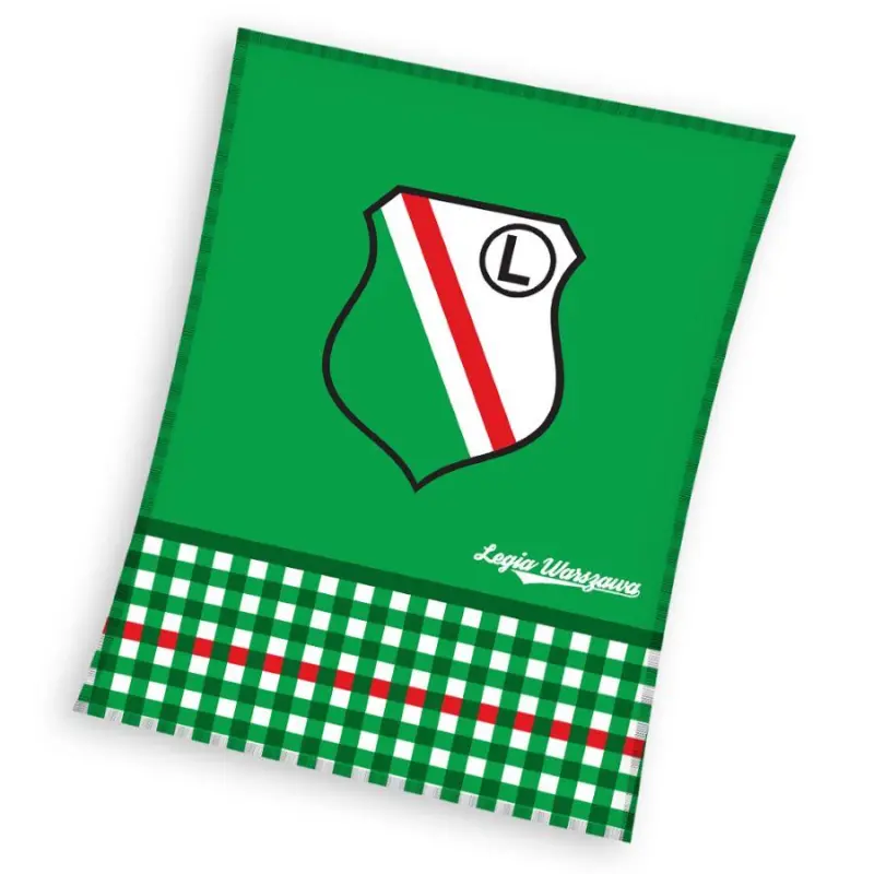 Legia Warszawa plaid 110 x 150 cm groen - Groen - 110 x 150 cm - 100% Polyester