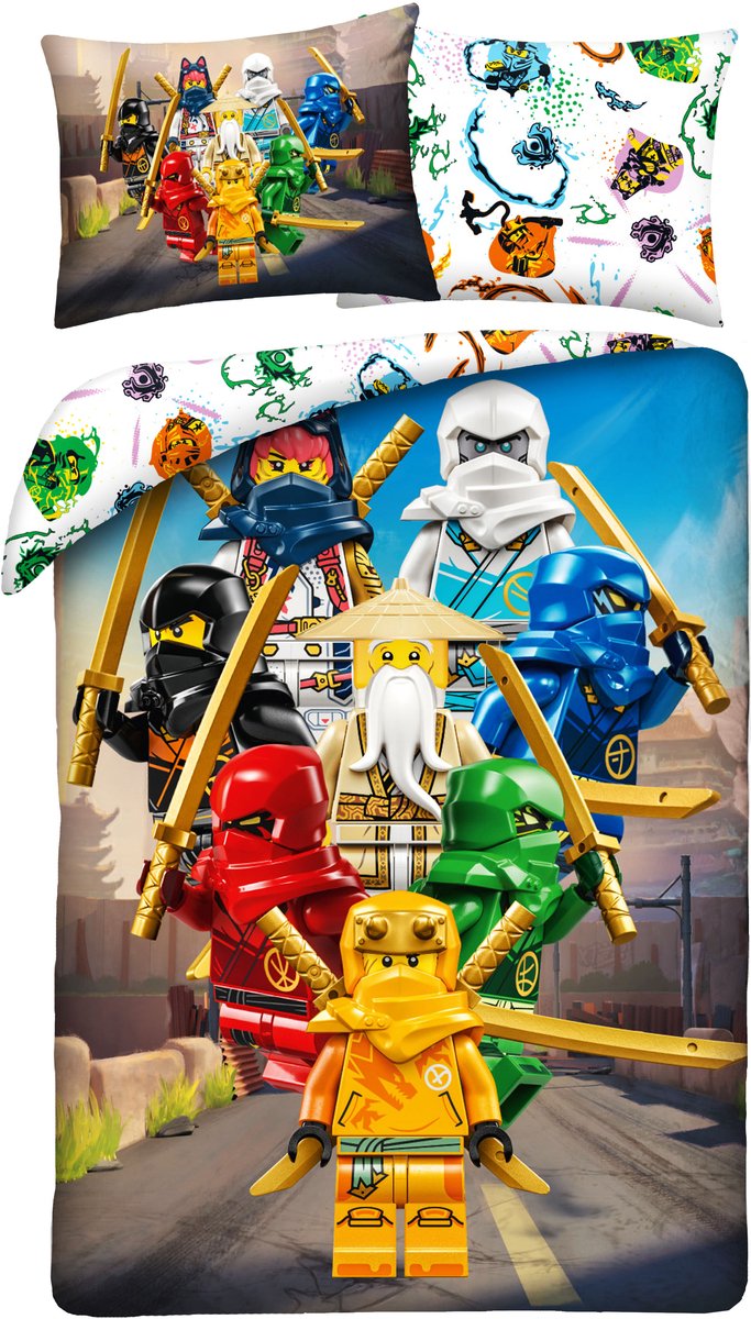 Lego dekbedovertrek 140 x 200 cm - Multicolor - 140 x 200 cm - 100% katoen