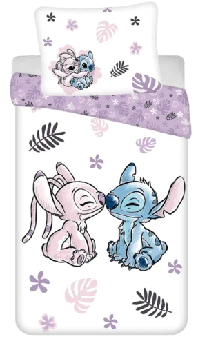 Lilo en Stitch dekbedovertrek Stitch & Angel 140 x 200 cm - Multicolor - 140 x 200 cm - 100% katoen