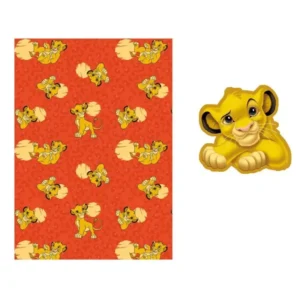 Disney The Lion King fleece deken 100 x 140 cm met Simba - Oranje - 100 x 140 cm - 100% Polyester