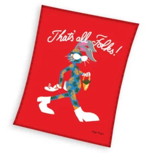 Looney Tunes plaid 150 x 200 cm Rood - Multicolor - 150 x 200 cm - 100% Polyester - foto 1
