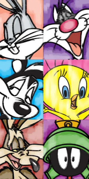 Looney Tunes strandlaken Squares 70 x 140 cm - Multicolor - 70 x 140 cm - 100% katoen