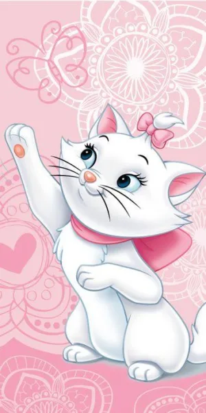 Disney AristoCats strandlaken 70 x 140 cm katoen roze - Roze - 70 x 140 cm - 100% katoen - foto 1
