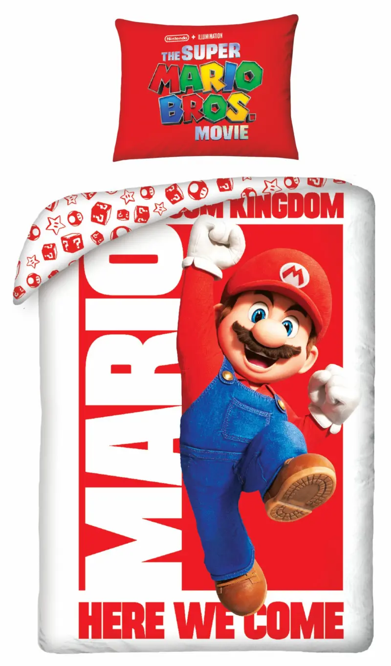 Mario dekbedovertrek Bros movie 140 x 200 cm - Multicolor - 140 x 200 cm - 100% katoen
