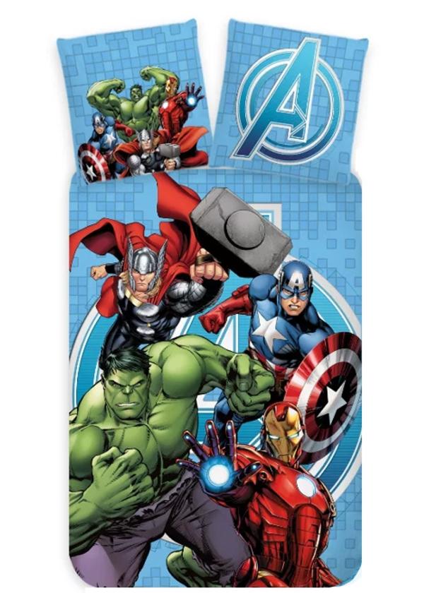 Marvel Avengers dekbedovertrek Blauw - Lichtblauw - 140 x 200 cm - 100% katoen