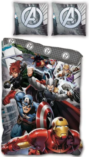 Marvel Avengers dekbedovertrek Dream Team - Multicolor - 140 x 200 cm - 100% Polyester