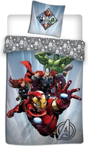 Marvel Avengers dekbedovertrek De Hulk - Multicolor - 140 x 200 cm - 100% Polyester