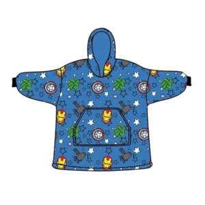 Marvel Avengers fleece deken Stars - Blauw - 7 - 14 jaar - 100% Polyester