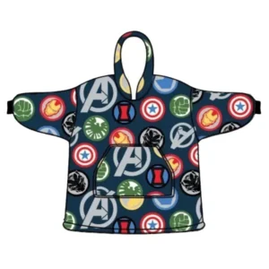 Marvel Avengers fleece deken Symbols - Multicolor - 7 - 14 jaar - 100% Polyester