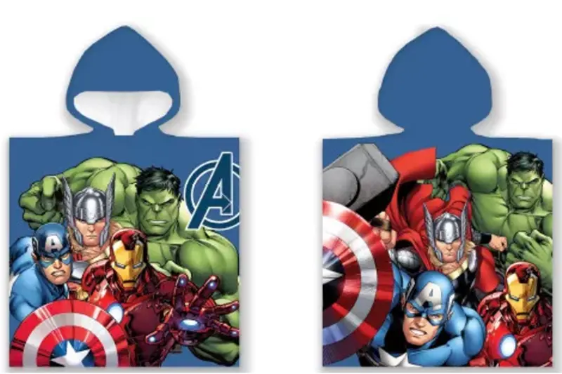 50 x 100 cm badponcho van Marvel Avengers, 50 x 100 cm