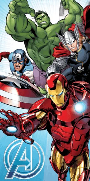Marvel Avengers handdoek hero's 70 x 140 cm - Multicolor - 70 x 140 cm - 100% katoen