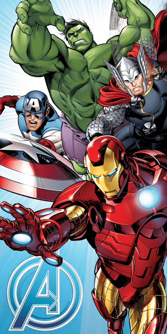 Marvel Avengers handdoek hero's 70 x 140 cm - Multicolor - 70 x 140 cm - 100% katoen