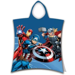 Marvel Avengers poncho 50 x 115 cm - Blauw - 50 x 115 cm - 100% katoen