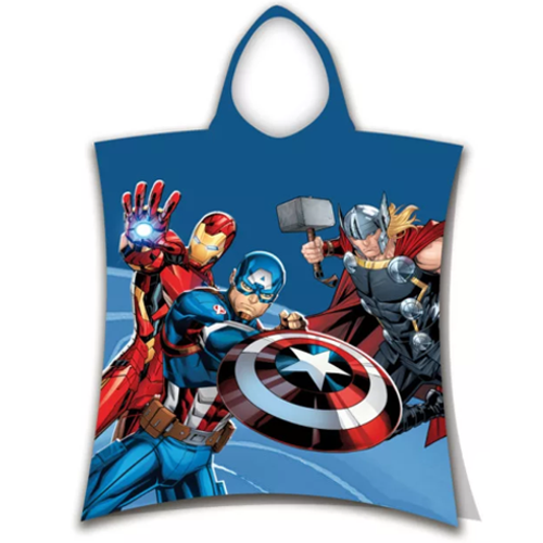 Marvel Avengers poncho 50 x 115 cm - Blauw - 50 x 115 cm - 100% katoen