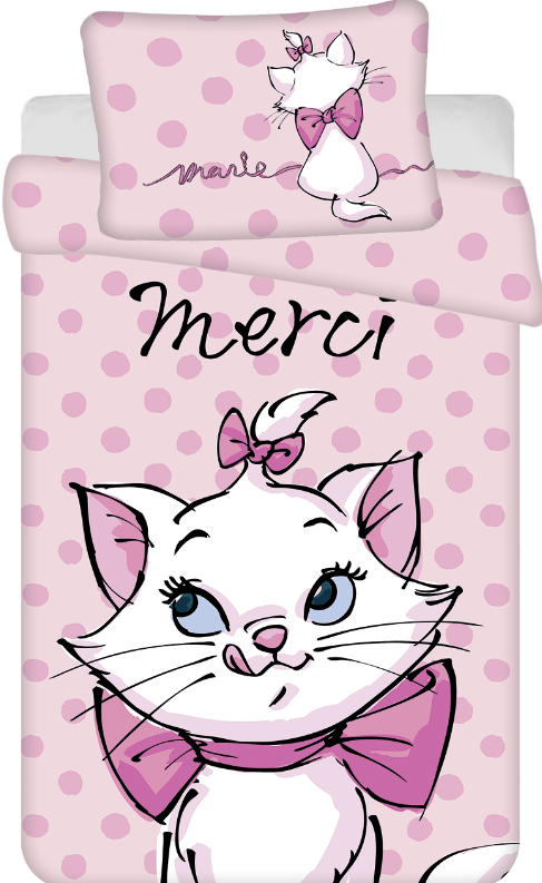 Disney AristoCats dekbedovertrek merci - Roze - 100 x 135 cm - Katoen