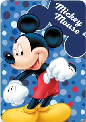 Disney Mickey Mouse fleece deken 100 x 140 cm - Blauw - 100 x 140 cm - 100% Polyester