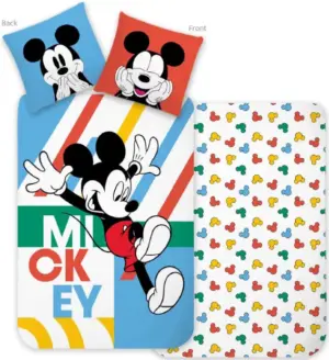 Mickey Mouse Jump Dekbedovertrek - Eenpersoons - 140 x 200 cm - Katoen