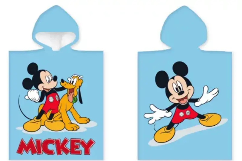 50 x 100 cm blauw badponcho van Disney Mickey Mouse, 50 x 100 cm