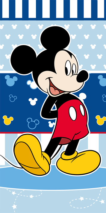 Disney Mickey Mouse strandlaken 70 x 140 cm Blauw - Blauw - 70 x 140 cm - 100% katoen