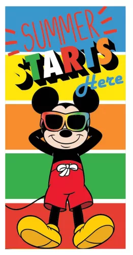 Disney Mickey Mouse strandlaken Summer starts here 70 x 137 cm - Multicolor - 70 x 137 cm - 100% Polyester