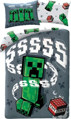 Minecraft dekbedovertrek TNT - Multicolor - 140 x 200 cm - 100% katoen