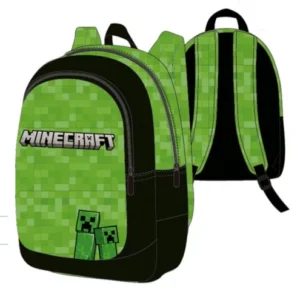 Minecraft tas zwart/groen 40x30x15 cm - Zwart - 40 x 30 cm - 100% Polyester