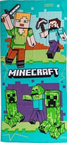 Minecraft strandlaken Battle 70 x 140 cm - 70 x 140 cm - 100% katoen