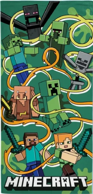 Minecraft strandlaken Funtage 70 x 140 cm - 70 x 140 cm - 100% katoen