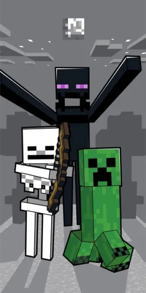 Minecraft strandlaken mob attack 70 x 140 cm - 70 x 140 cm - 100% katoen